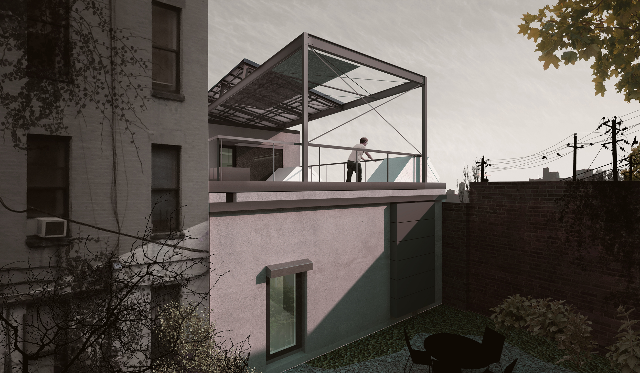 Passive House Sound Studio, rooftop solar array.