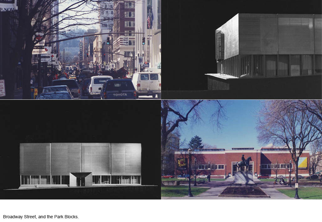 Oregon Historical Museum design, site context.