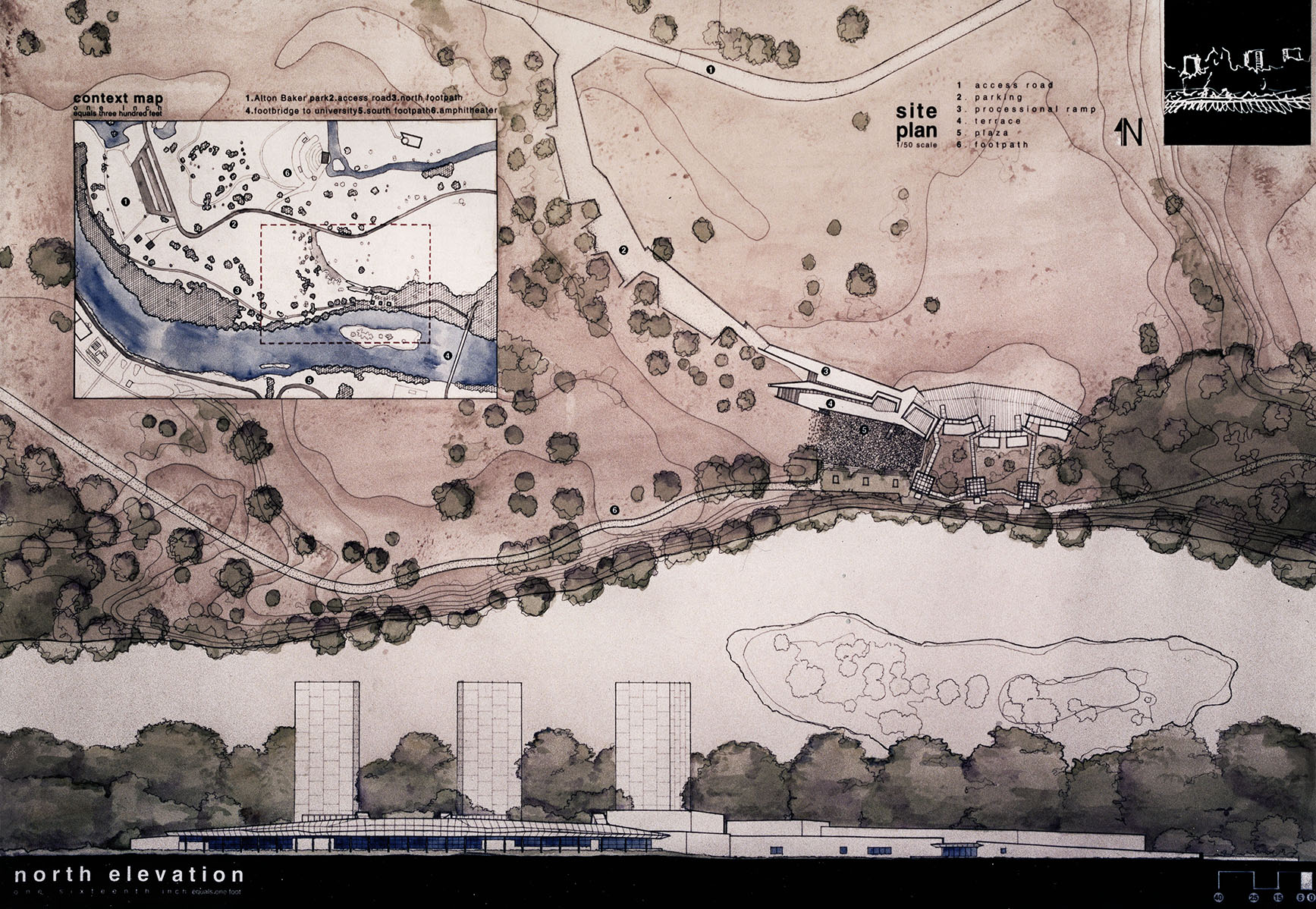 Getty center site plan.