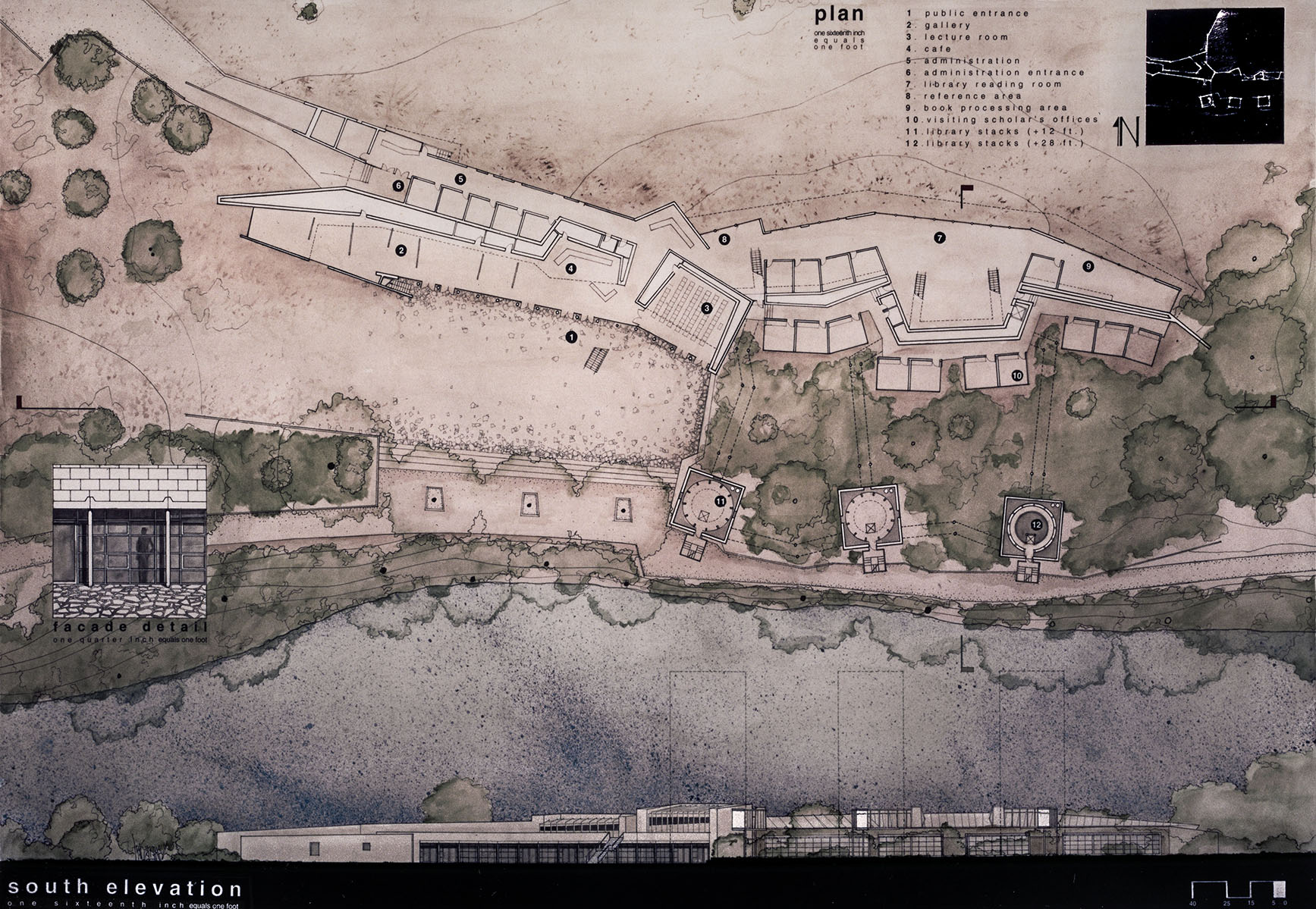 Getty center plan.