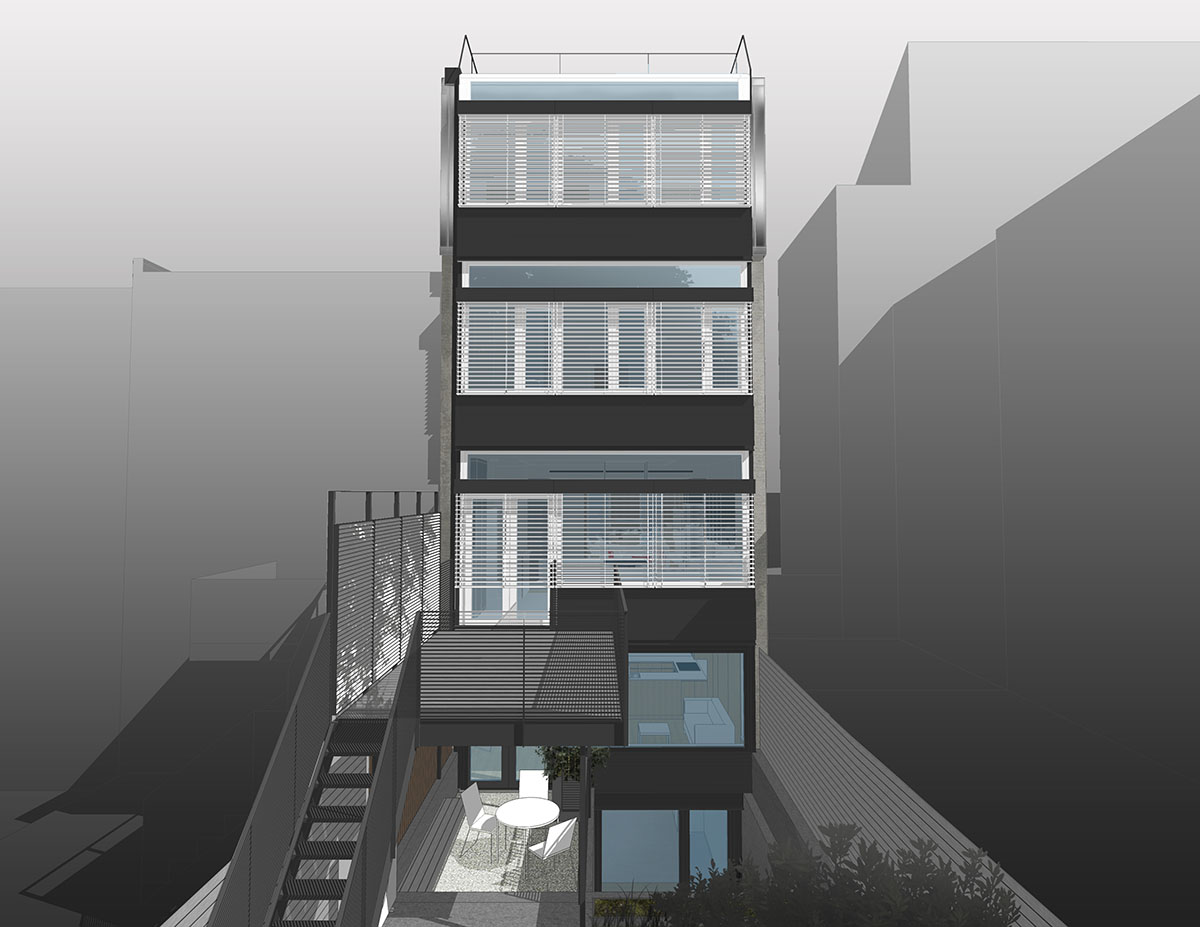closed exterior shades on brooklyn passive house